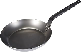 de Buyer 5110.24 Carbone Plus Heavy Quality Steel Round Lyonnaise Frying Pan, 24 cm Diameter