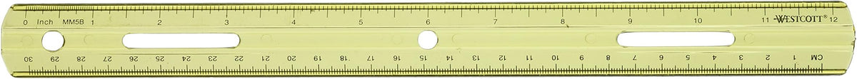 Westcott Plastic Ruler, 12 Inches/30 Centimeters, Assorted Colors (10526)