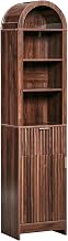 Karl home Walnut 67" Tall Fluted Narrow Bathroom Cabinet | Floor Standing Organizer Equipped with Drawers, Space Saving Tall Cabinet Suitable for Bathroom, Living Room