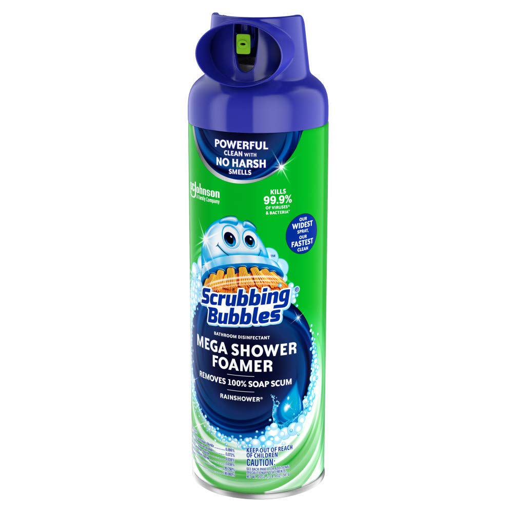 Mega Shower Foamer Aerosol by Scrubbing Bubbles – 20 Ounce (Pack of 1), Scrubbing Bubbles, No, Model 25700700791