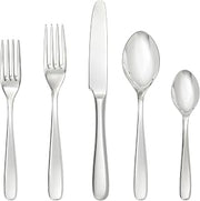 Fortessa Grand City Flatware 20 Piece Set, 10", Silver,