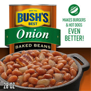 Onion Baked Beans by Bush's Best – 28 Ounce (Pack of 6), Pack of 6