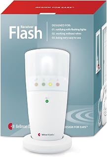 Bellman & Symfon Bellman Flash Receiver – Bright Notification Device for Hearing Loss | Bright Flashing Light Notifications Provide Dependable Visual Alerts with Visit Smart Home System Compatibility.