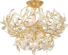 Hudson Valley Lighting 4454-VGL MAYBROOK - 4 Light Semi Flush - 12.25 Inches Tall and 22 Inches Wide - Vintage Gold Leaf