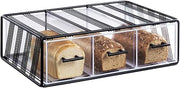 Portland Collection – Bread Display – 22.25W x 14.75D x 7H – Black Wire, Acrylic