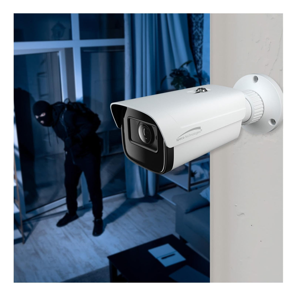 Speco 4MP H.265 IP Bullet Camera with Analytics and Junction Box by Speco Technologies – Model O4VB2M