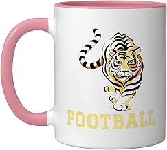 Bloomfield High School Bengals Football Ceramic Mug, Pink/White, 11oz