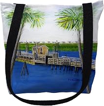 Betsy Drake TY170S 13 x 13 in. Sunset Beach NC Bridge Small Tote Bag