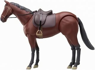 Menolana Articulated Horse Figure Poseable Figurine Model Toy Statue with Adjustable Stance and Dynamic Poses PVC Material Suitable for Collectors Home, Brown