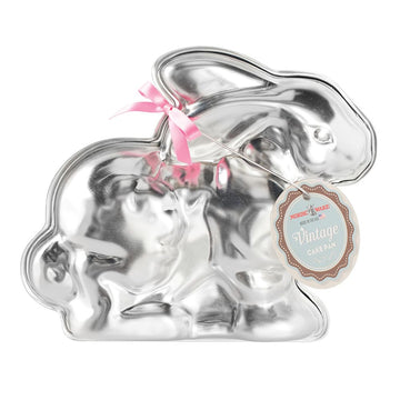 Easter Bunny 3-D Formed Aluminum 2 Piece Cake Pan by Nordic Ware – 3 Cup, 3.0 cups, Aluminum, Natural Aluminum, Model 41200