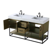 Caroline Bathroom Vanity Chestnut Brown by Lighting Design – Wood, Chestnut Brown, Model VF29260DMCB