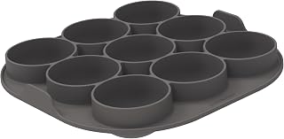 Silikomart 70.193.55.0065 Silfry EGG Silicone Mould with 9 Cavities is perfect for cooking eggs with air fryer - 215 x 215 h 36 mm. ø58 h 34 mm