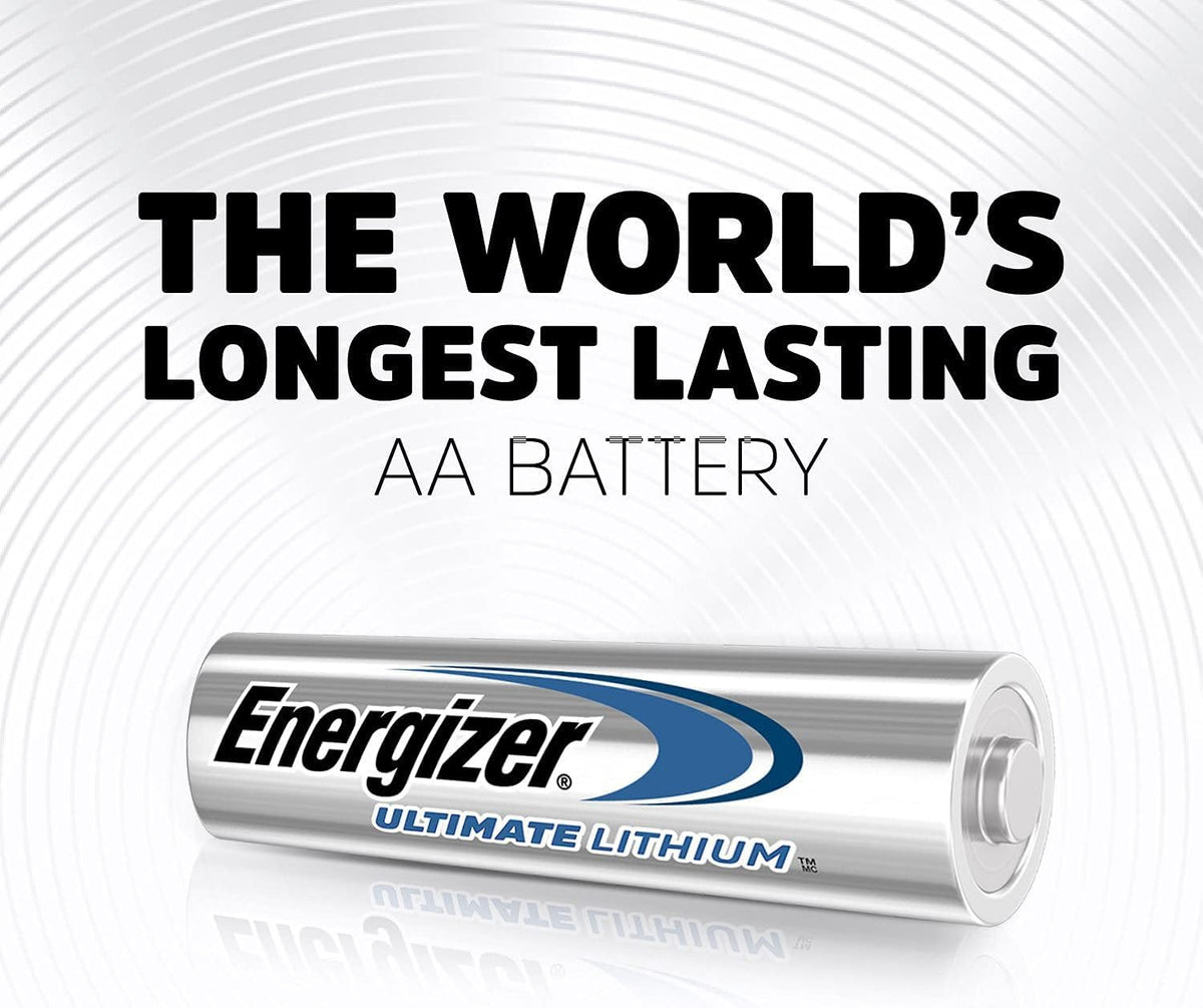 100 AA Ultimate Lithium Leakproof Batteries by Energizer – 2 Count (Pack of 24), Model L91-100AA