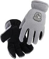 Black Stallion 15FH-Gray FuzzyHand Split Cowhide & Polar Fleece Winter Gloves