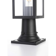 Mercer One Light Outdoor Post Mount Black by Lighting Design – Iron, Black, Model OD313P18BK