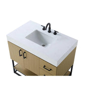 Caroline Bathroom Vanity Honey Brown by Lighting Design – Wood, Honey Brown, Model VF29236MHB