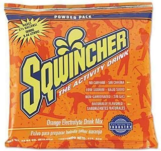Sqwincher Electrolyte Powder, Orange Drink Mix, 23.83 oz Packet, 32 Pack