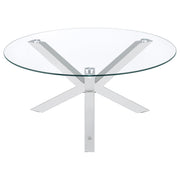 35" Easy-Care Coffee Table by VUSVAB – Metal, Chrome
