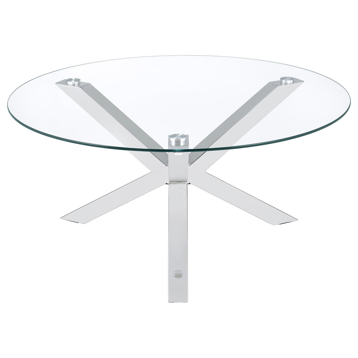35" Easy-Care Coffee Table by VUSVAB – Metal, Chrome