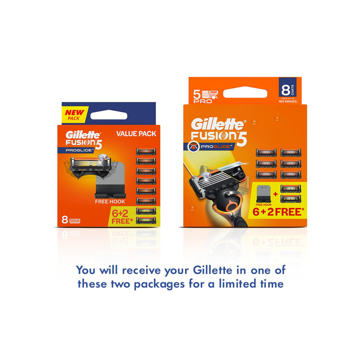 Fusion5 ProGlide Men's Razor Blades by Gillette – 8 Count (Pack of 1), Model 47400302877