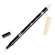 Dual Brush Pen by Tombow – 1 Count (Pack of 1), Plastic, Light Sand, Model AB-T990