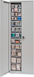 QUANTUM STORAGE SYSTEMS QSC-QTB79-61 61 Drawers Tip Out Bin Cabinets Part Organizer Gray 80" H x 27" W x 10" D