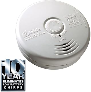 Kidde P3010K-CO Worry-Free Kitchen Photoelectric Smoke and Carbon Monoxide Alarm with 10 Year Sealed Battery