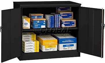 Tennsco Jumbo Storage Cabinet, Unassembled 48" W X 18" D X 42" H, Black