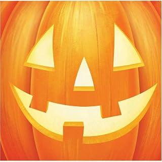 Creative Converting Jack-O-Latern Face Beverage Napkins - 16pcs