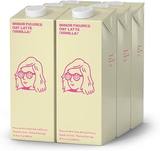 Minor Figures Oat Latte | Vanilla | Ready to Drink | 32oz (6 Pack) | Barista Standard, Ready to Drink, Vegan, Dairy-Free, Plant-Based, Shelf Stable, Coffee, Non-GMO, Multi-serving