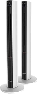 Lasko All Season Comfort Control Tower Fan Heater, White, 42 In, 2-Pack