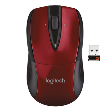 Wireless Mouse M525 - Red/Black by Logitech – 2&Quot; x 7&Quot; x 8&Quot, Rubber, Red/Black, Model 910-002697