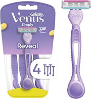Venus Simply 3 Reveal Disposable Razors, 4 Count
