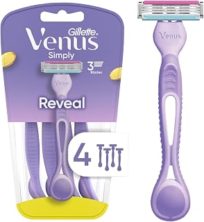 Venus Simply 3 Reveal Disposable Razors, 4 Count