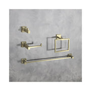 Isla 4-Pc Stainless Steel Hardware Set in Gold by Elegant Kitchen and Bath – Stainless Steel, Gold, Model HWB-12S4BGD