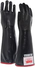 The Fryer Glove Black Neoprene Medium Fryer Gloves with Removable Brushed Jersey Liner - 18"L