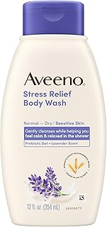 Aveeno Stress Relief Body Wash, Lavender Scent, 12 fl. oz