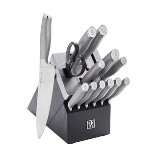 Modernist 14-pc Self-Sharpening Knife Block Set - Black by HENCKELS – 14-pc, Stainless Steel, Black, Model 1020149