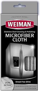 Weiman Microfiber Cloth for Stainless Steel - 6 packs of 1 wipe