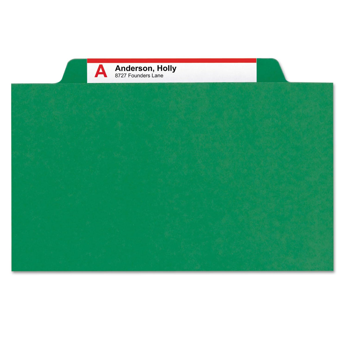 SMEAD Green / 1 / Letter (Pack of 1) Top Tab Classification Folders