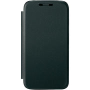 Flip Shell for Moto G - Retail Packaging - Black by Motorola – Leather, black, Model ASMFLPCVBLK