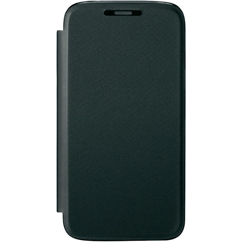 Flip Shell for Moto G - Retail Packaging - Black by Motorola – Leather, black, Model ASMFLPCVBLK