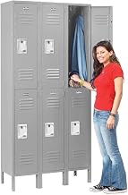 Global Industrial Infinity Two-Tier Six-Door Locker with Recessed Handle &