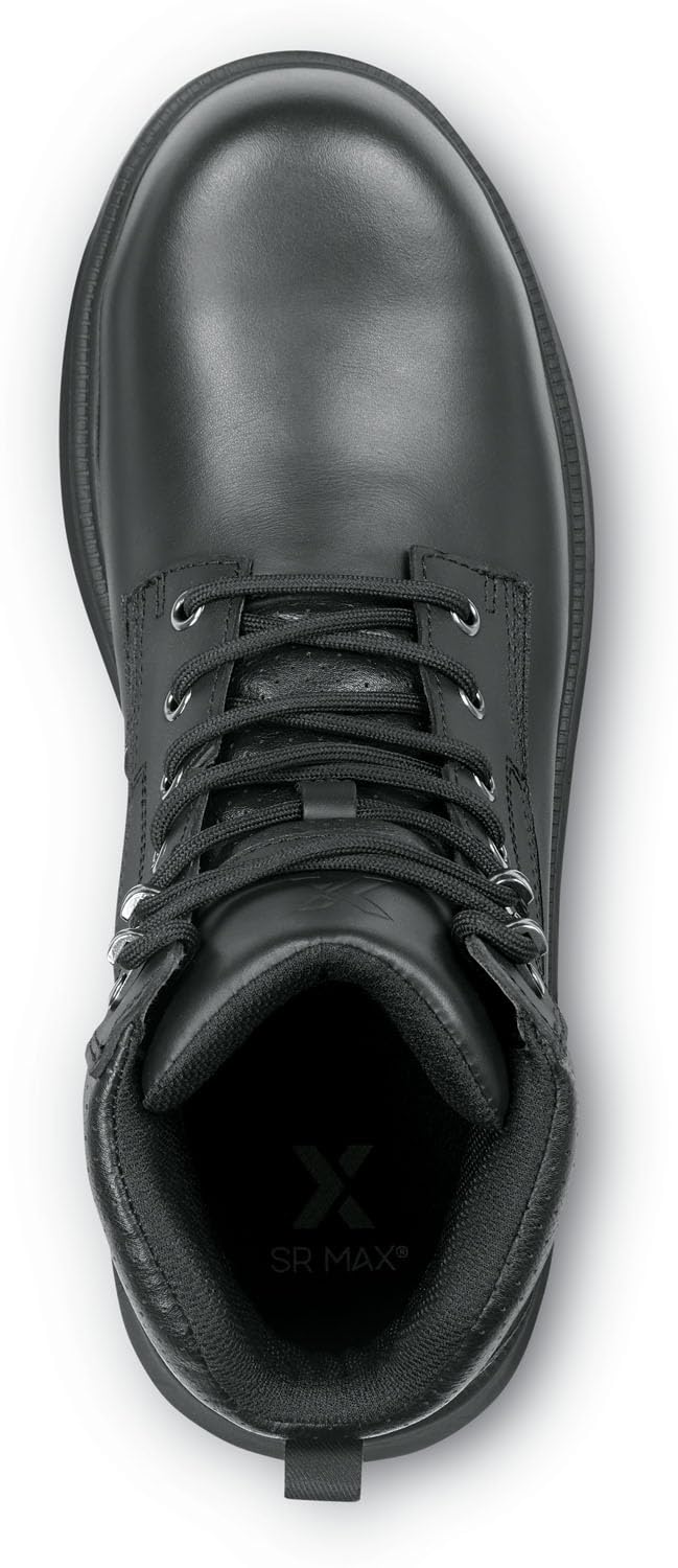 Mens 6 Black Newberg MaxTRAX Steel Toe SRO Boot 12.0 EW by SR Max – 12 X-Wide, Leather, Black, Model 5300