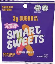 SmartSweets Gummy Worms, 1.8 Ounce (Pack of 14)