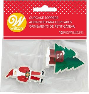 Santa and Signpost Cupcake Picks - Wilton