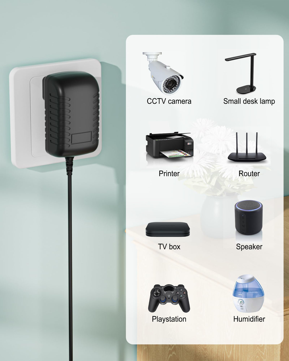 AC Adapter Compatible with Detecto WPS10 WPS12 Submersible Digital Scale by WITOMAERN – Black, Model L10EP0802
