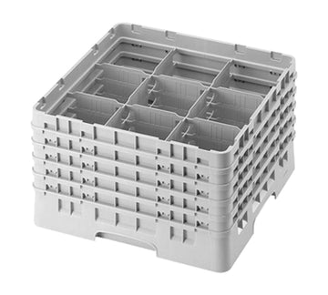 (9S958151) 9 Compartment Stemware & Tumbler Glass Rack - Camrack® by Cambro – 9-Compartment, Plastic, Soft Gray