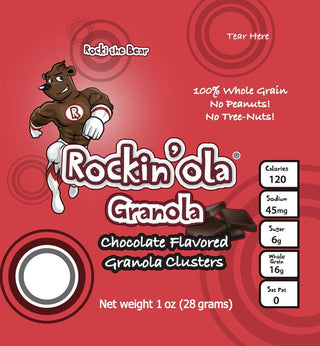 Chocolate Granola by Rockinola – 1 Ounces, Pack of 250
