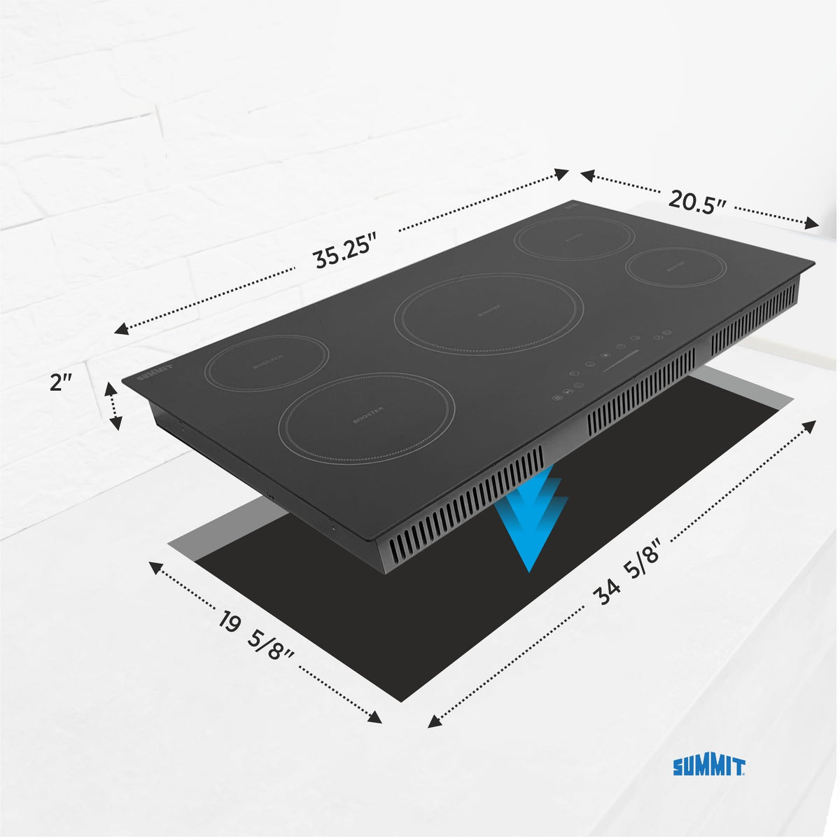 Summit Appliance Black / 36 Inch / 1 Countertop Burners